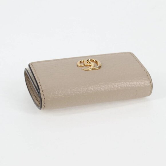 Authentic GUCCI GG Supreme Key Case PVC White Gold bst358-120225 - Picture 6 of 16